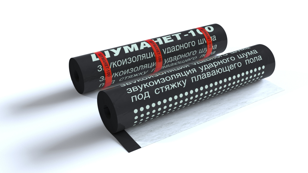 Шуманет 100-Гидро, рулон 10x1м, толщина 5 мм 